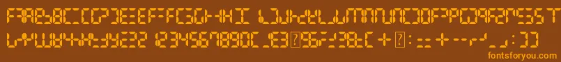 Шрифт DigitalDismay – оранжевые шрифты на коричневом фоне