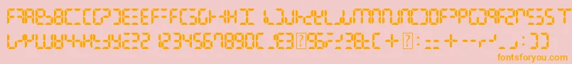 DigitalDismay Font – Orange Fonts on Pink Background