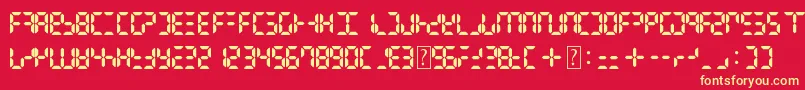 DigitalDismay Font – Yellow Fonts on Red Background