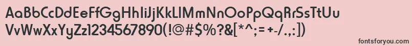 フォントHoratiodmed – ピンクの背景に黒い文字