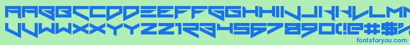 XerosTheoremフォントについての詳細 フォントXerosTheorem – 青い文字は緑の背景です。