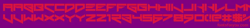 XerosTheorem Font – Red Fonts on Purple Background