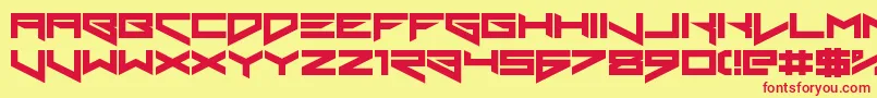 XerosTheorem Font – Red Fonts on Yellow Background