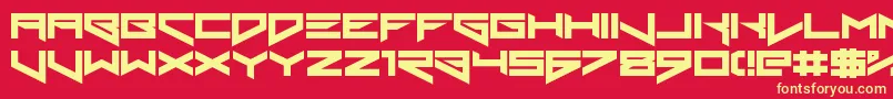 XerosTheorem Font – Yellow Fonts on Red Background