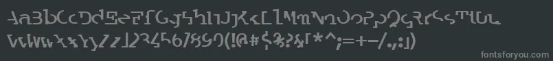 フォントLabratb – 黒い背景に灰色の文字