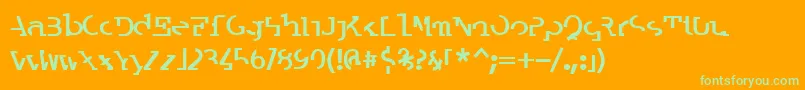 Labratb Font – Green Fonts on Orange Background