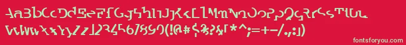 Labratb Font – Green Fonts on Red Background