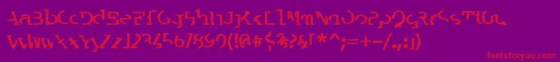 Labratb Font – Red Fonts on Purple Background