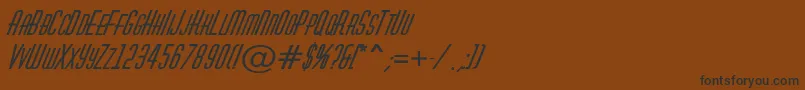 AHuxleycapsBolditalic Font – Black Fonts on Brown Background