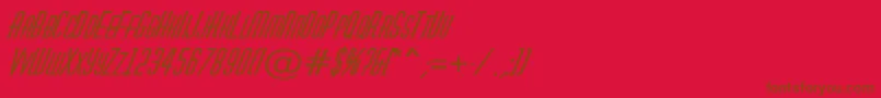AHuxleycapsBolditalic Font – Brown Fonts on Red Background