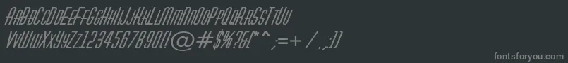 Шрифт AHuxleycapsBolditalic – серые шрифты на чёрном фоне