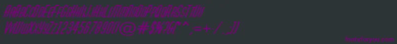 AHuxleycapsBolditalic Font – Purple Fonts on Black Background