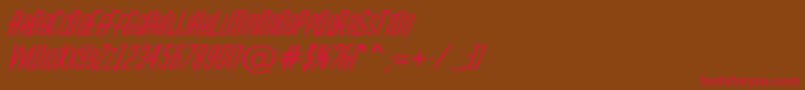 AHuxleycapsBolditalic Font – Red Fonts on Brown Background