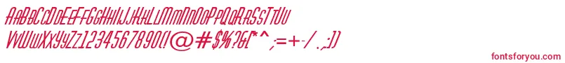 AHuxleycapsBolditalic Font – Red Fonts on White Background