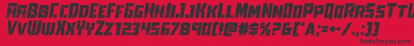 Towerruinsital Font – Black Fonts on Red Background