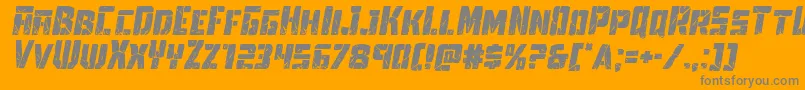 Towerruinsital Font – Gray Fonts on Orange Background