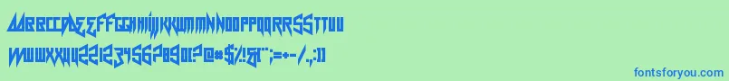 CardShark Font – Blue Fonts on Green Background