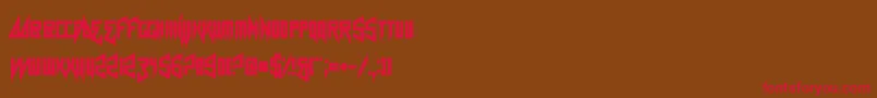 CardShark Font – Red Fonts on Brown Background
