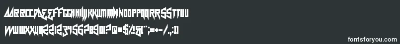 Czcionka CardShark – białe czcionki na czarnym tle