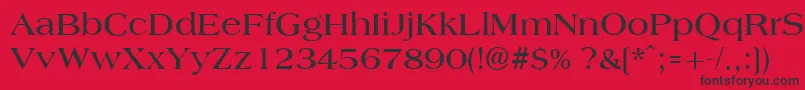 AmphionBold Font – Black Fonts on Red Background
