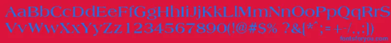 AmphionBold Font – Blue Fonts on Red Background