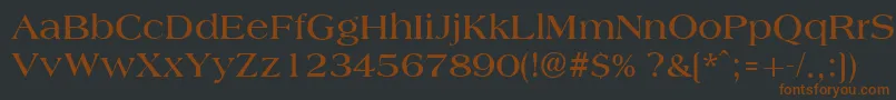 AmphionBold-fontti – ruskeat fontit mustalla taustalla