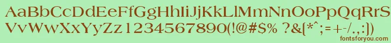 AmphionBold Font – Brown Fonts on Green Background