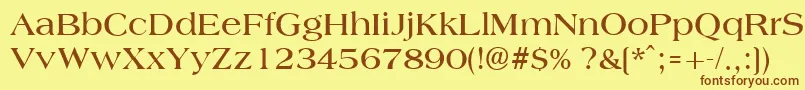 AmphionBold Font – Brown Fonts on Yellow Background