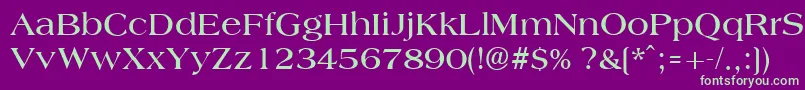 AmphionBold Font – Green Fonts on Purple Background