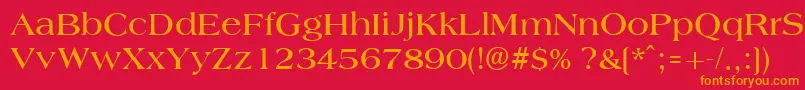 AmphionBold Font – Orange Fonts on Red Background