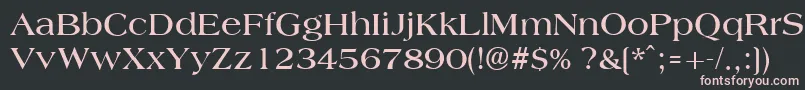 AmphionBold Font – Pink Fonts on Black Background