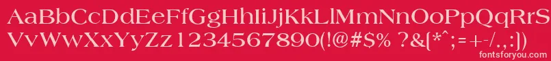 AmphionBold Font – Pink Fonts on Red Background