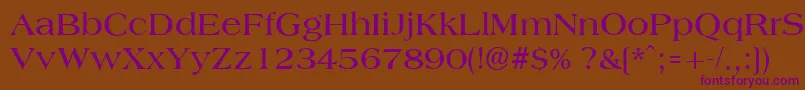 AmphionBold Font – Purple Fonts on Brown Background