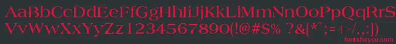 AmphionBold Font – Red Fonts on Black Background