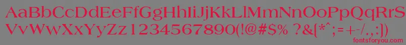 AmphionBold-Schriftart – Rote Schriften auf grauem Hintergrund