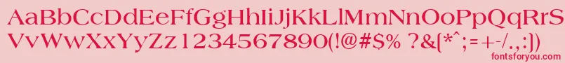 AmphionBold Font – Red Fonts on Pink Background
