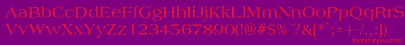AmphionBold Font – Red Fonts on Purple Background