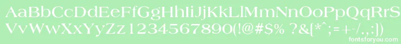 AmphionBold-Schriftart – Weiße Schriften auf grünem Hintergrund