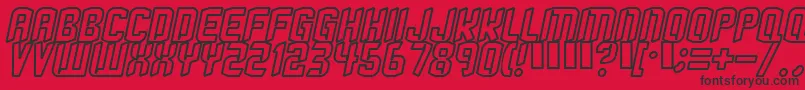 Strangephenomena  Outlined  Font – Black Fonts on Red Background