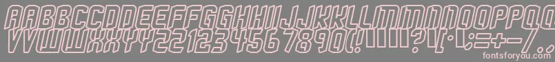 Strangephenomena  Outlined  Font – Pink Fonts on Gray Background