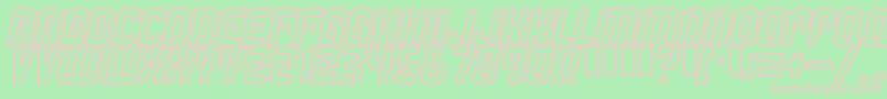 Strangephenomena  Outlined  Font – Pink Fonts on Green Background