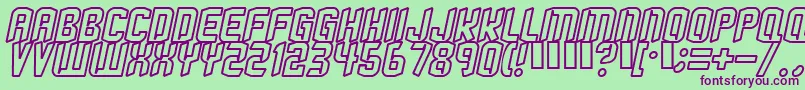 Strangephenomena  Outlined  Font – Purple Fonts on Green Background