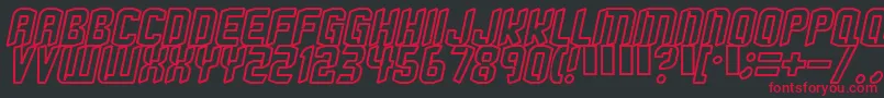 Strangephenomena  Outlined  Font – Red Fonts on Black Background