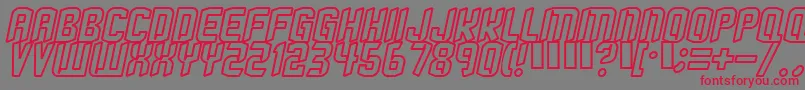 Strangephenomena  Outlined  Font – Red Fonts on Gray Background