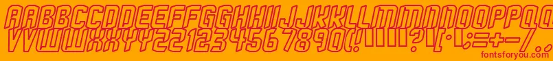 Strangephenomena  Outlined  Font – Red Fonts on Orange Background