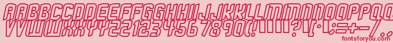 Strangephenomena  Outlined  Font – Red Fonts on Pink Background