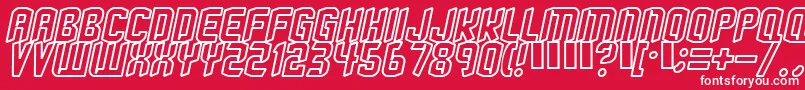 Strangephenomena  Outlined  Font – White Fonts on Red Background