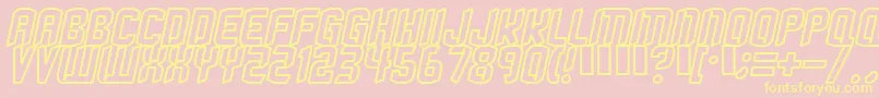 Strangephenomena  Outlined  Font – Yellow Fonts on Pink Background