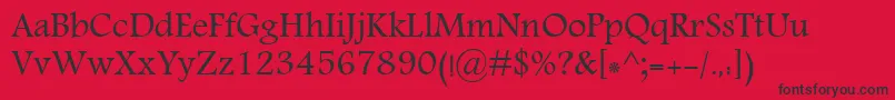 フォントMoNawel – 赤い背景に黒い文字
