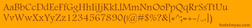 MoNawel Font – Brown Fonts on Orange Background